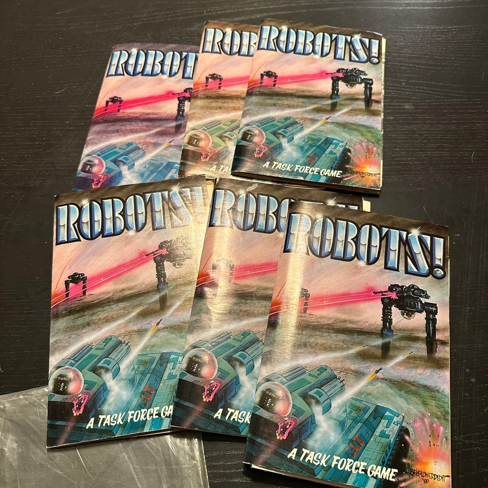 Lot of 6 Vintage 1980 Robots! A Task Force Game Microgame UNPUNCHED